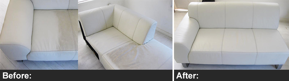 Leather Furniture cleaning before and after